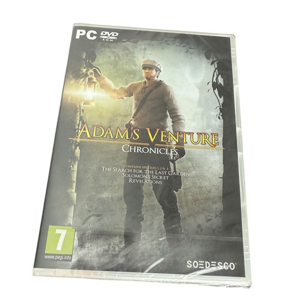 Adam's Venture - Chronicles PC Game DVD NEW‎ SEALED + STEAM Rare OOP Adventure